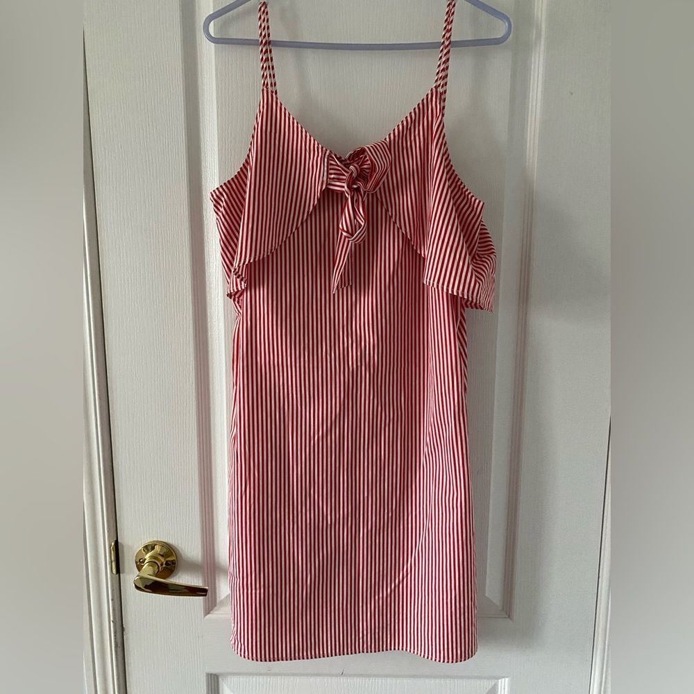 Red and White Striped Dress